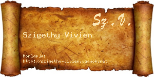 Szigethy Vivien névjegykártya